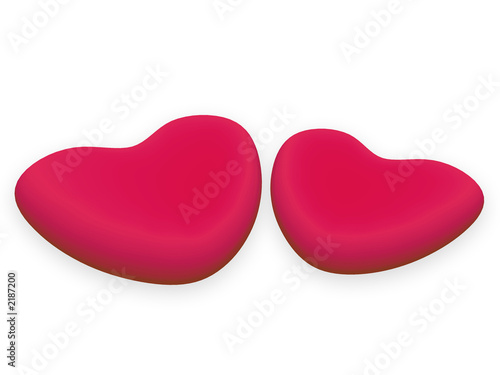 two heart_3d_red