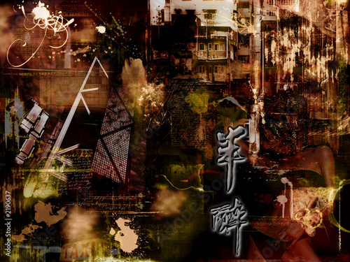 abstract photomontage background
