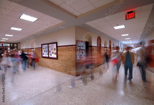 Billede på lærred school hallway 5