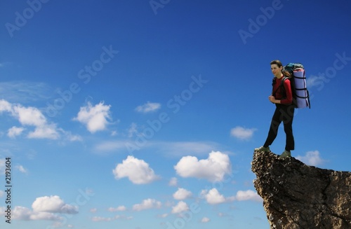 girl on the stone peak
