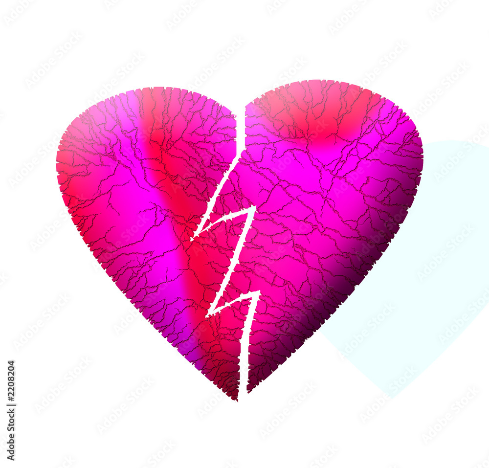 Coeur Brise Rose Stock Illustration Adobe Stock