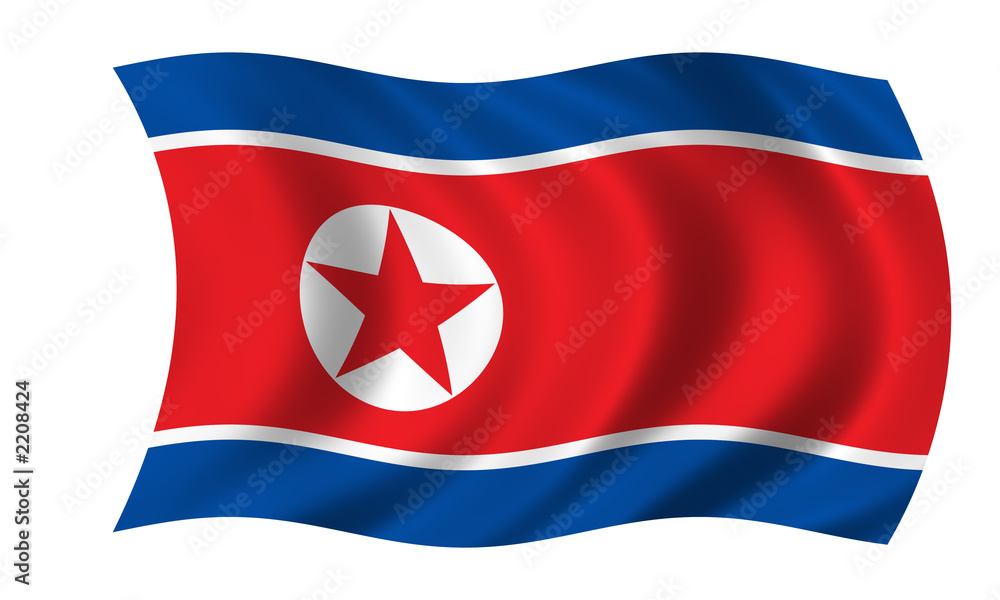 Fototapeta premium nord korea fahne north korea flag