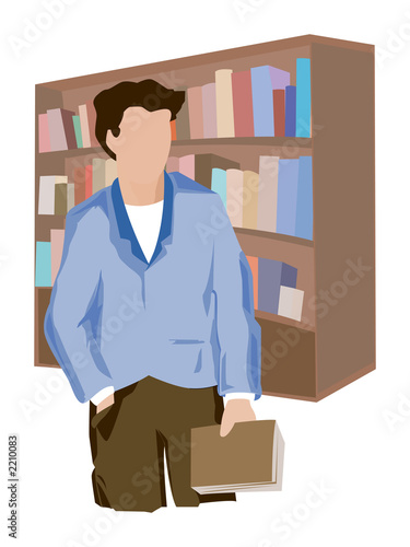 at the library