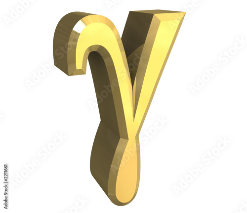 simbolo gamma in oro