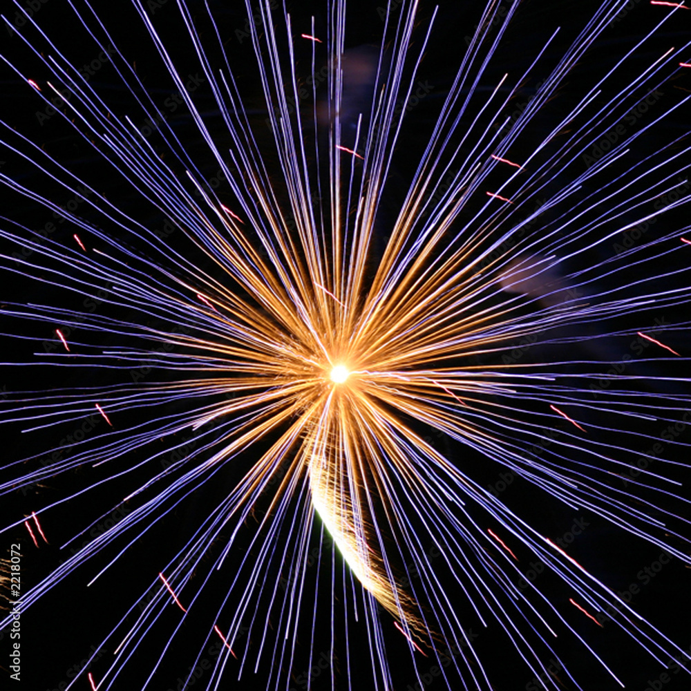 Obraz premium blue firework