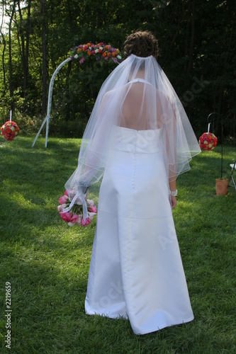 back wedding dress gown white elegant flower