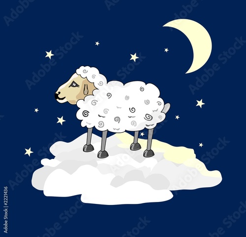 schaf auf wolke - sheep on cloud