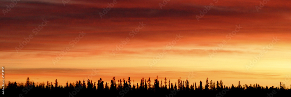 Obraz premium couleurs nordiques - coucher de soleil