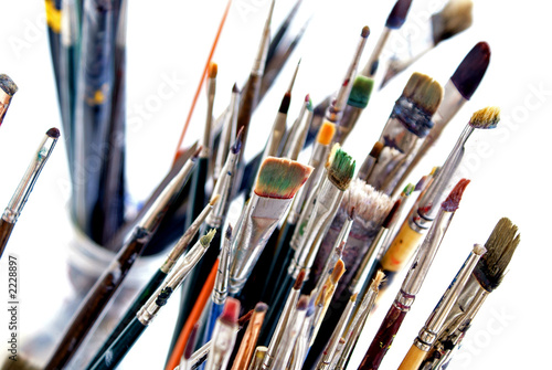 the painter's brushes