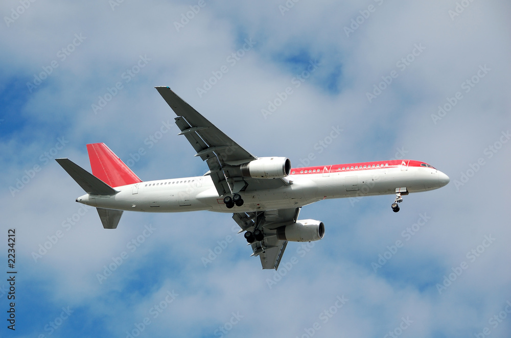 modern passenger jet before landing modern passenger jet before landing