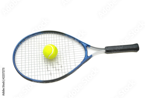 tennis racket and ball isolated on the white © Elnur