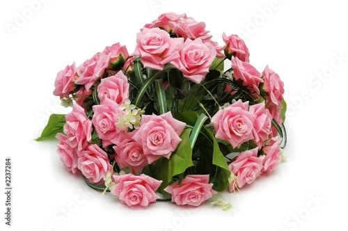 bouquet of roses isolated on the white