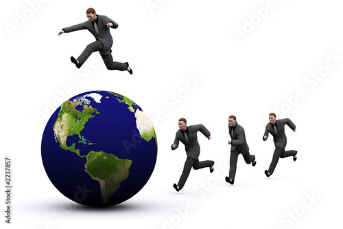 3d earth and man
