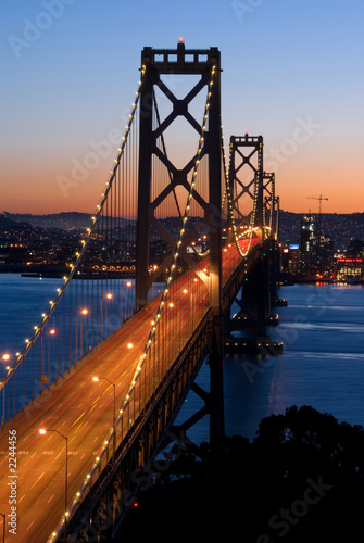 bay bridge, san francisco at dusk photo