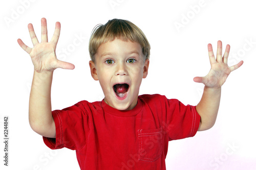 surprised boy