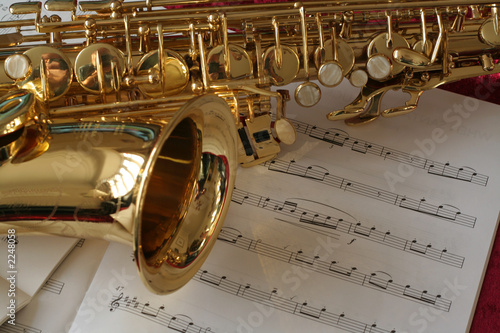 Принти на полотні saxophone