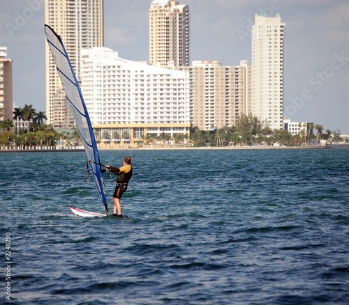 windsurfing on biscayne bay