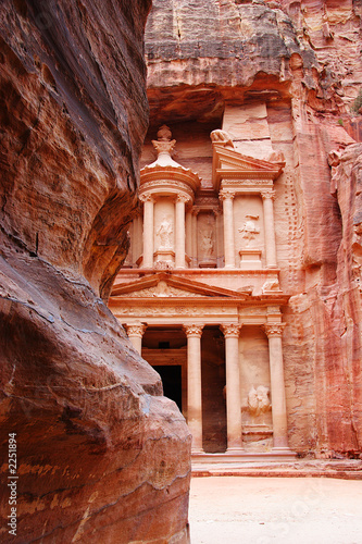 the tresury from the siq, petra, jordan photo