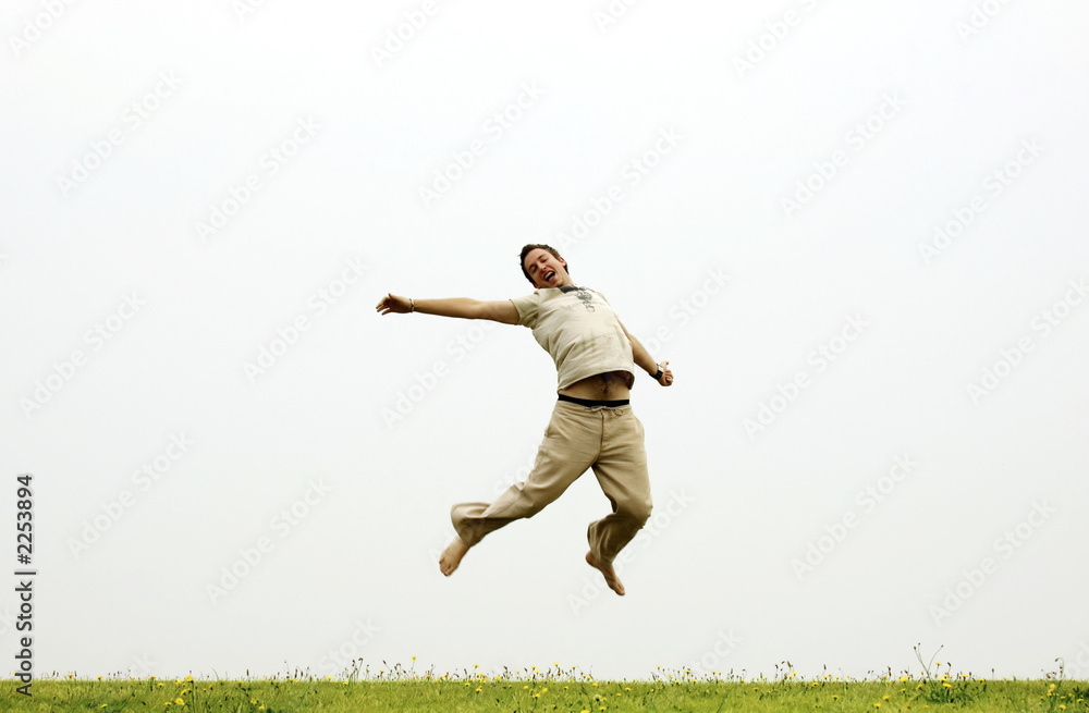 young man jumping