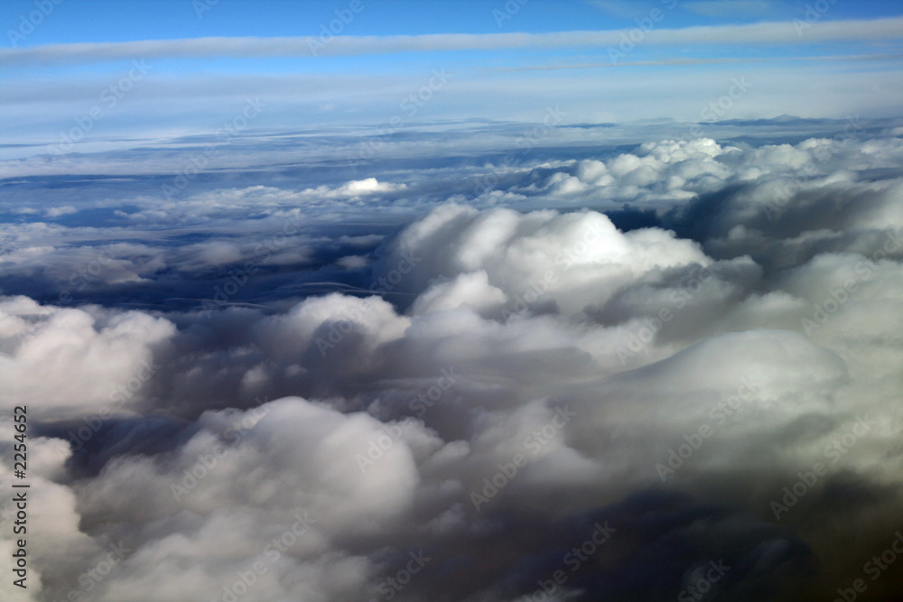 overflying the clouds