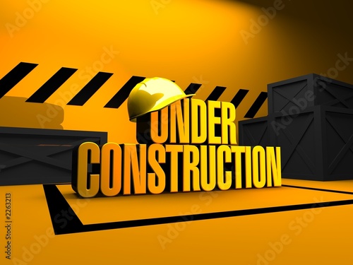 Fototapeta Naklejka Na Ścianę i Meble -  under construction 3d render