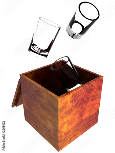 three floating glasses (vertical)