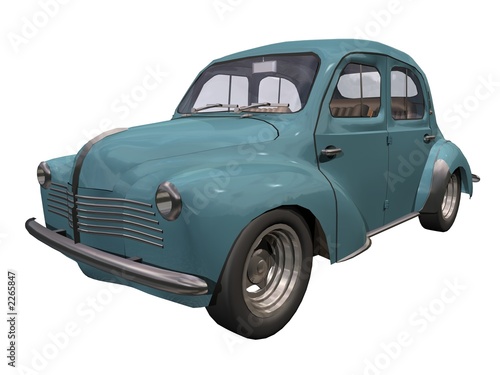 automobile années 50-60 bleue