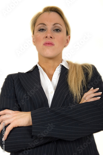 Bilde på lerret an angry lady boss.