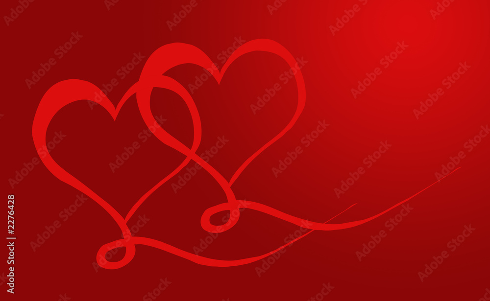 zwei herzen vereint two hearts StockIllustration Adobe Stock