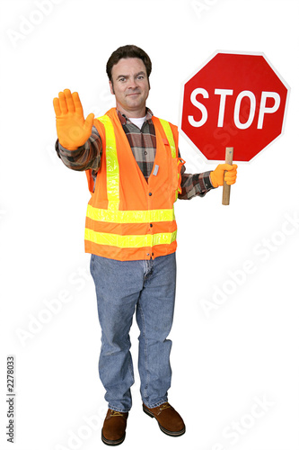 crossing guard full body isolated
