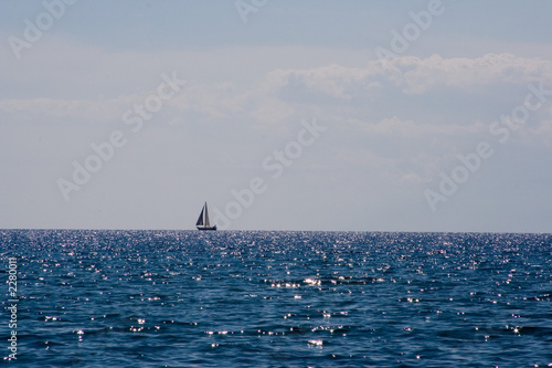 sailing yacht in sea