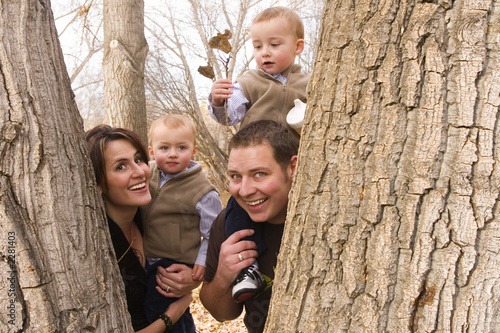 family in nature