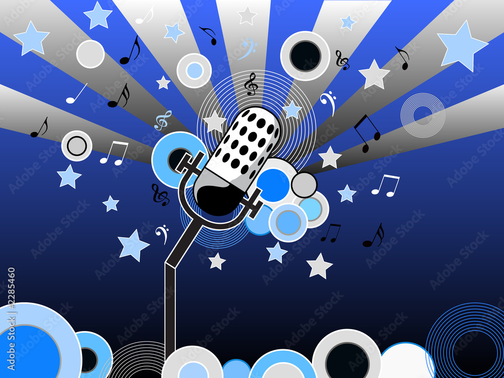Obraz premium microphone and music