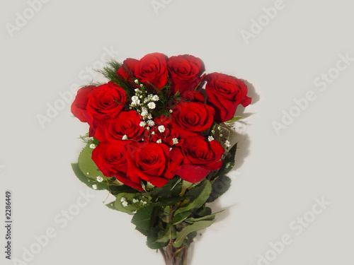 roses and baby's breath