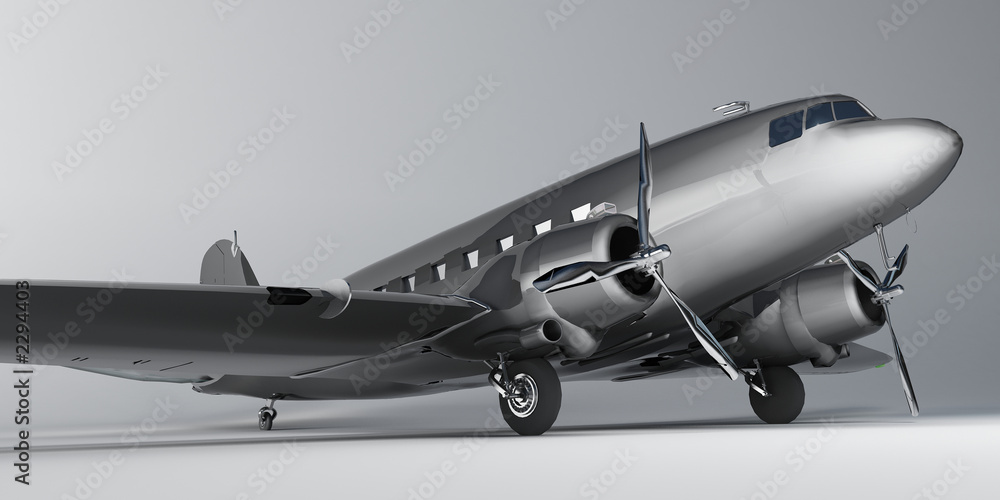 Naklejka premium metal airplane 2