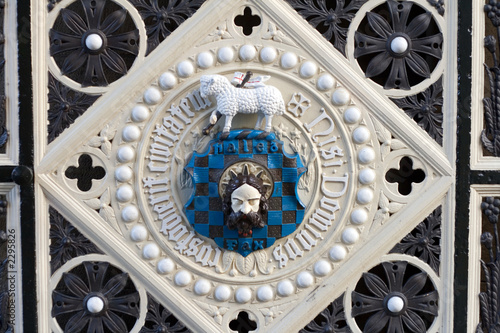 piece hall gate coat of arms, halifax photo