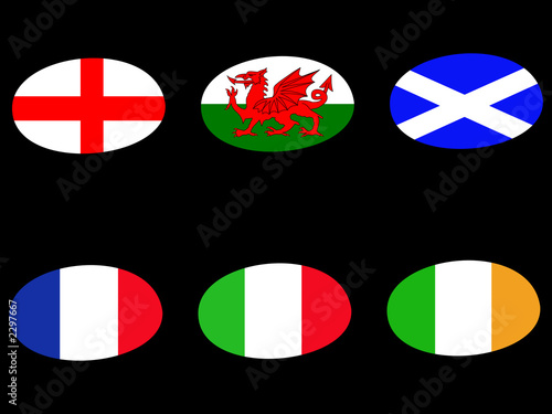 rugby ball flags