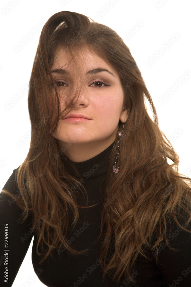 girl in balck sweater
