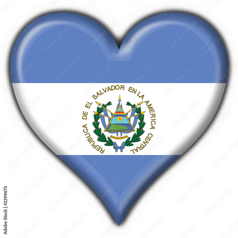 bottone cuore el salvador island button heart flag bottone cuore el salvador island button heart flag