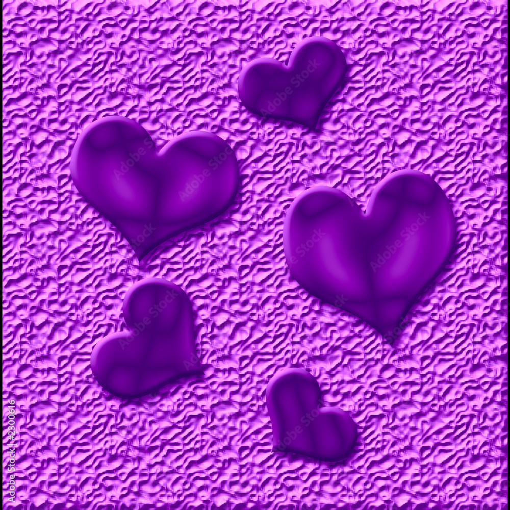Obraz premium purple hearts on texture