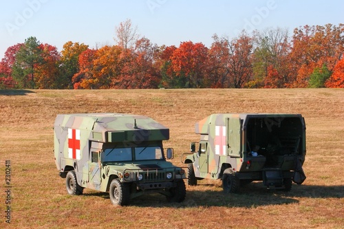 two battlefield ambulances