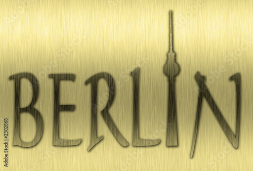 Photography berlin schriftzug gold