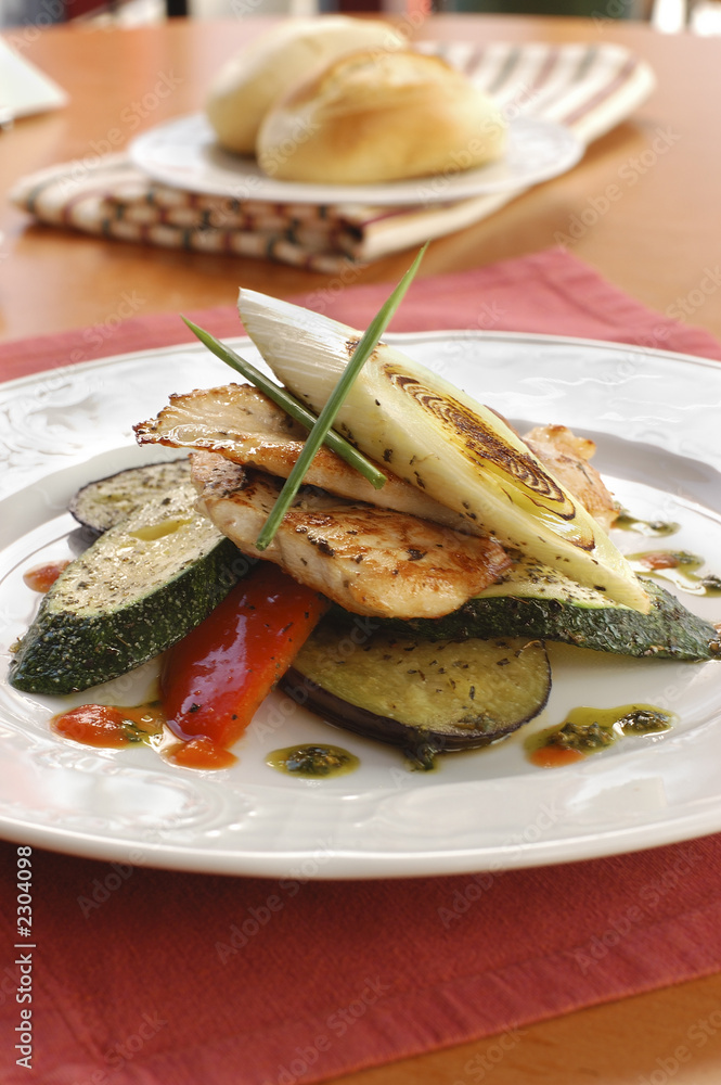 chicken fillet with fry vegetables chicken fillet with fry vegetables