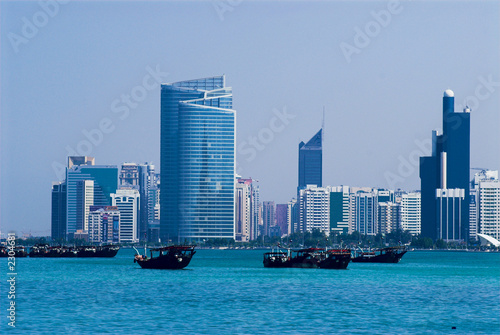 old boats close to abu dhabi corniche