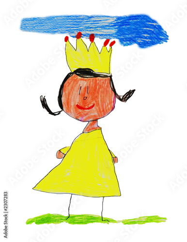 kinder gemälde kleine königin