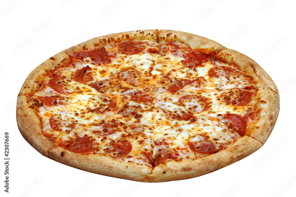 pepperoni pizza isolated