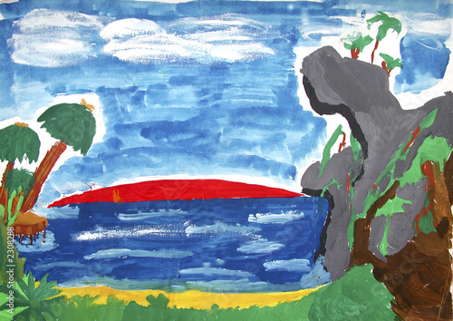 kinder gemälde wasserfarbe
