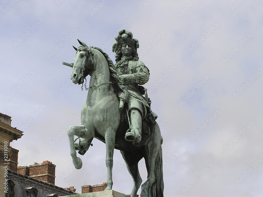 monument in Versailles of Louis XIV, France