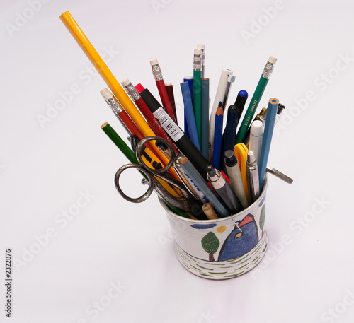 cup with pens