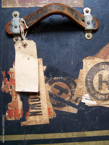 travel baggage stickers tags & labels - grunge tex